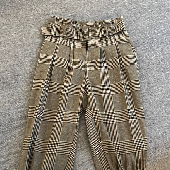 Plaid belted trousers - Picture 2 of 5